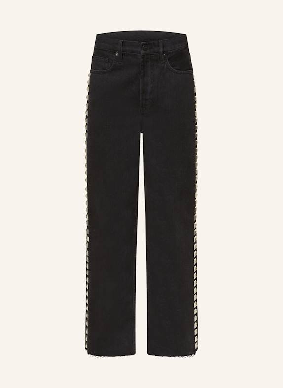 ALLSAINTS Straight Jeans BLAKE mit Nieten SCHWARZ