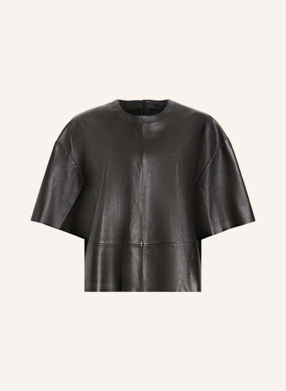 ALLSAINTS Ledershirt RENAI SCHWARZ
