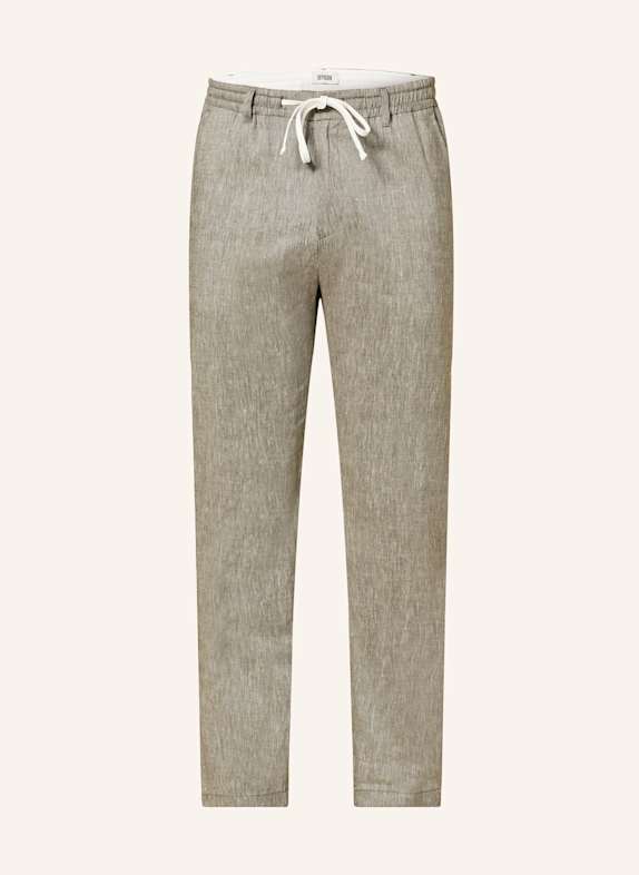 DRYKORN DEGER jogger style trousers regular fit with linen GREEN