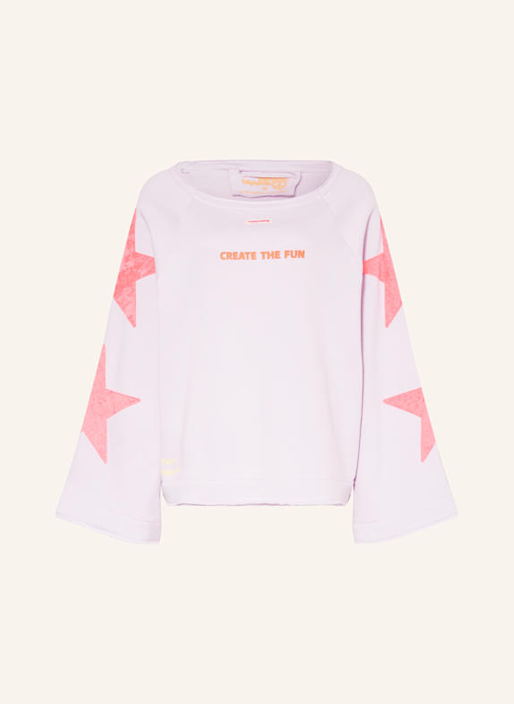 yippie hippie Oversized sweatshirt LIGHT PURPLE/ NEON PINK