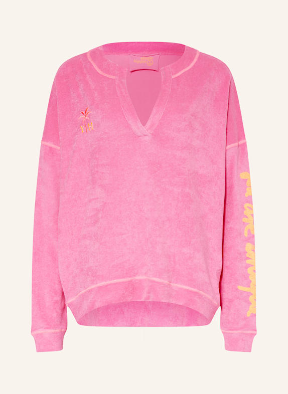 yippie hippie Oversized shirt in terry cloth NEON PINK