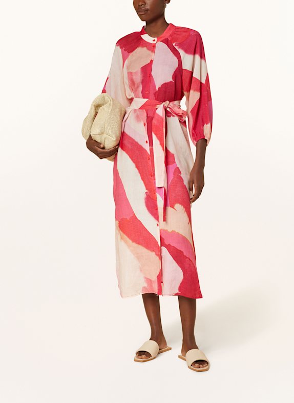 yippie hippie Kleid mit 3/4-Arm ROT/ PINK/ HELLROSA