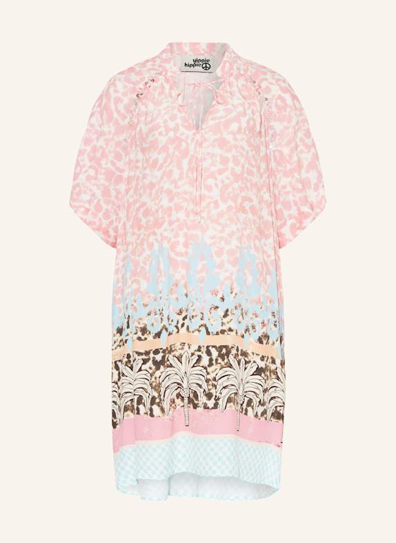 yippie hippie Kleid mit Pailletten ROSA/ WEISS/ HELLBLAU