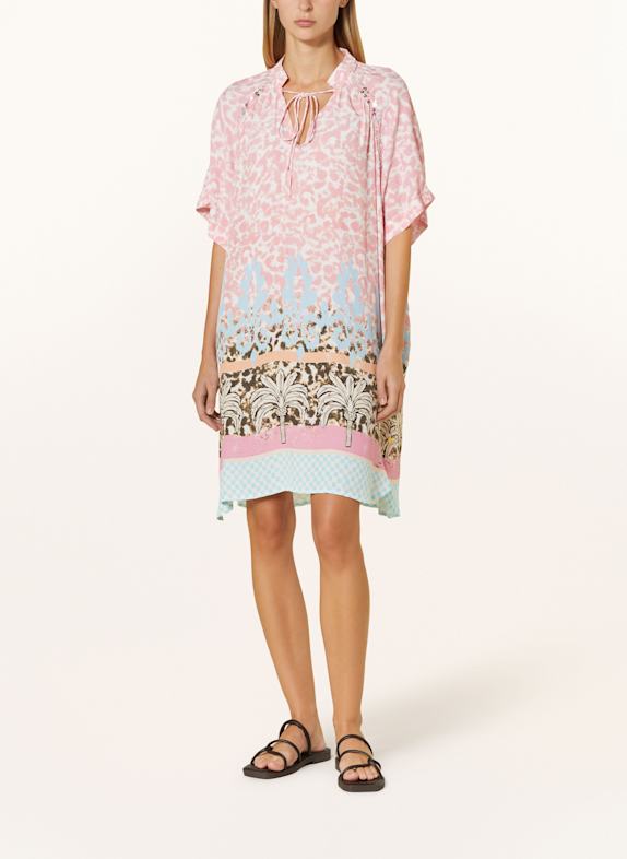 yippie hippie Kleid mit Pailletten ROSA/ WEISS/ HELLBLAU