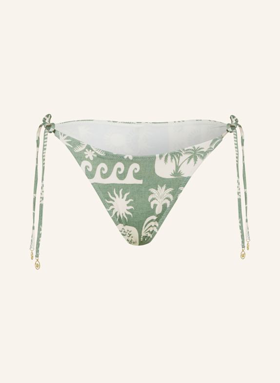 watercult RUSTIC MED triangle bikini bottoms LIGHT GREEN/ CREAM
