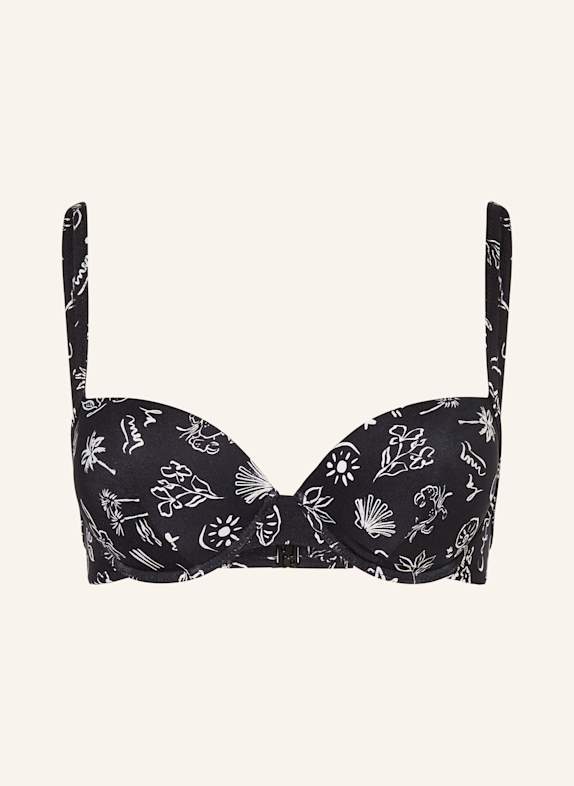 watercult Bügel-Bikini-Top CAFÉ LA MER SCHWARZ/ WEISS