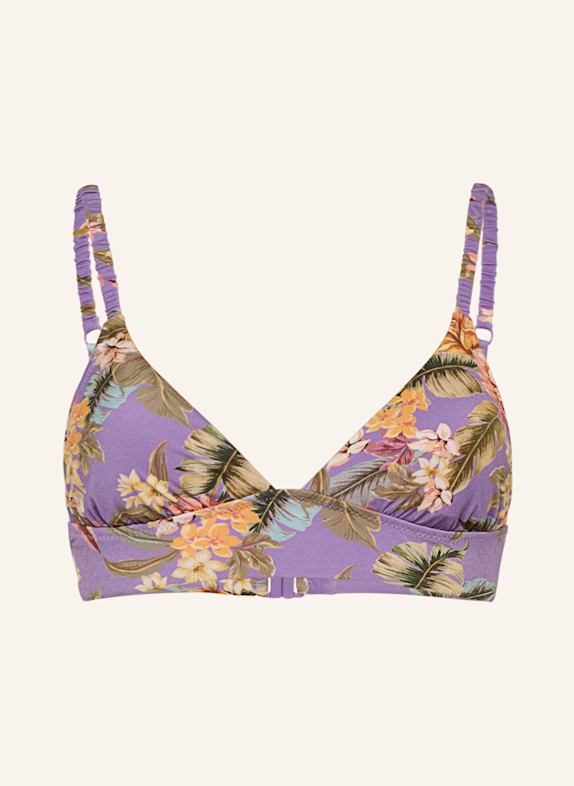watercult Bralette bikini top DREAMSCAPE TROPICS PURPLE/ GREEN/ ROSE