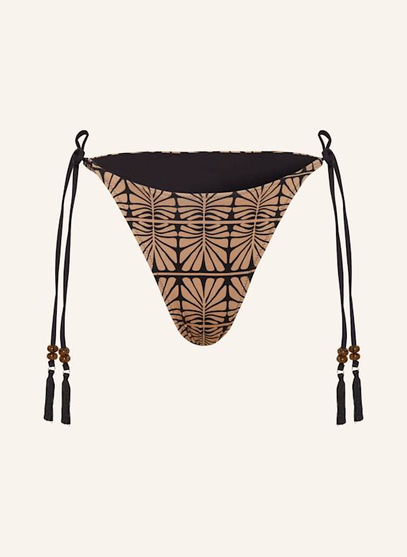 watercult ARTISAN VIBE triangle bikini bottoms LIGHT BROWN/ BLACK