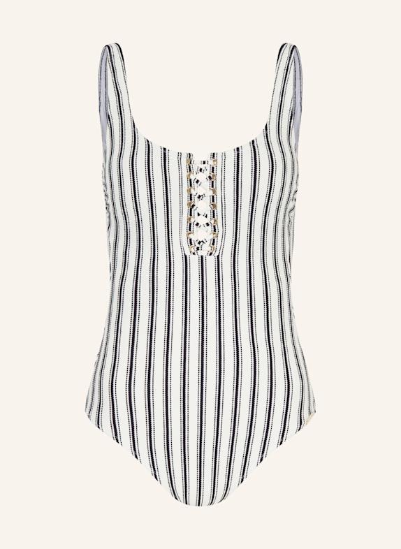 watercult Badeanzug SEASIDE SPLASH SCHWARZ/ WEISS