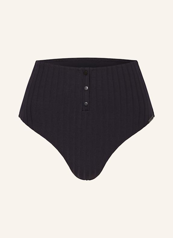 watercult High-Waist-Bikini-Hose HENLEY RIB SCHWARZ