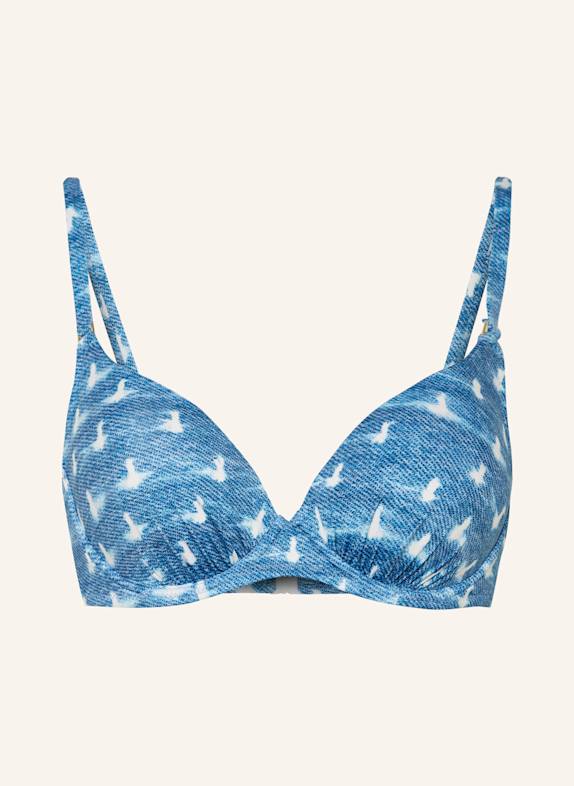 watercult Bügel-Bikini-Top URBAN INDIGO BLAU/ WEISS