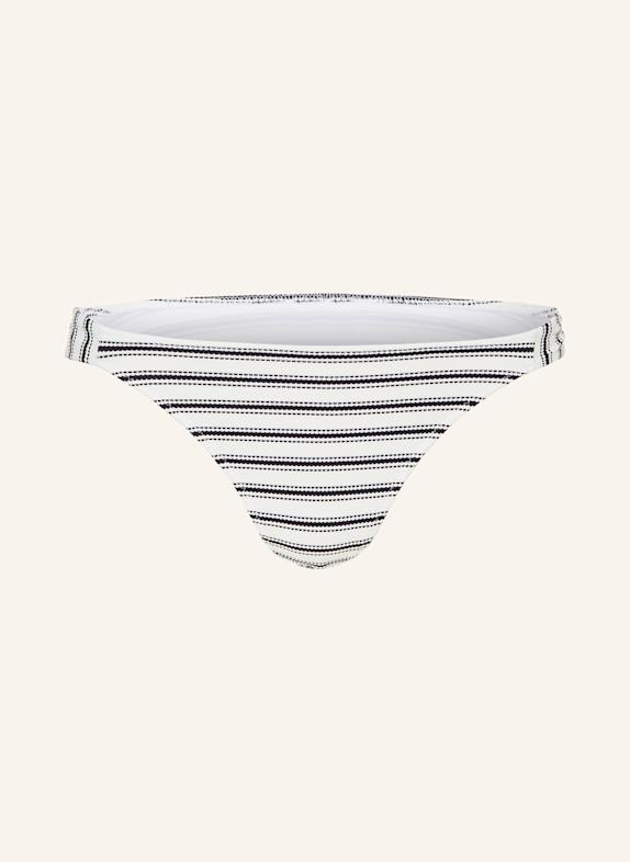 watercult Brazilian-Bikini-Hose SEASIDE SPLASH WEISS/ SCHWARZ