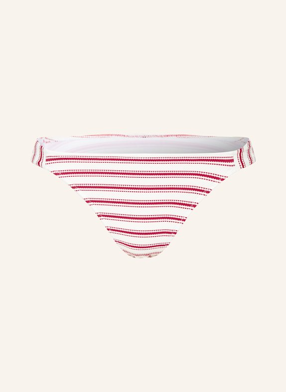 watercult Brazilian-Bikini-Hose SEASIDE SPLASH WEISS/ ROT