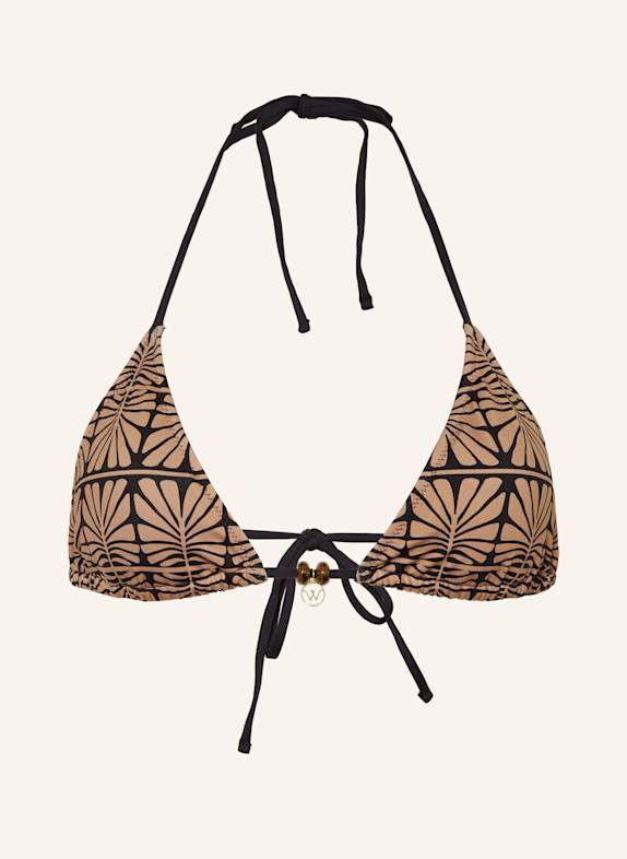 watercult ARTISAN VIBE triangle bikini top LIGHT BROWN/ BLACK