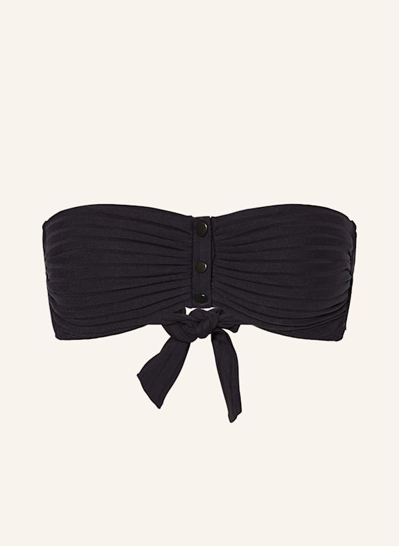 watercult Bandeau-Bikini-Top HENLEY RIB SCHWARZ