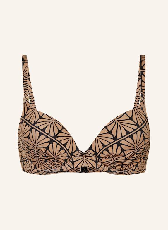 watercult ARTISAN VIBE underwired bikini top LIGHT BROWN/ BLACK