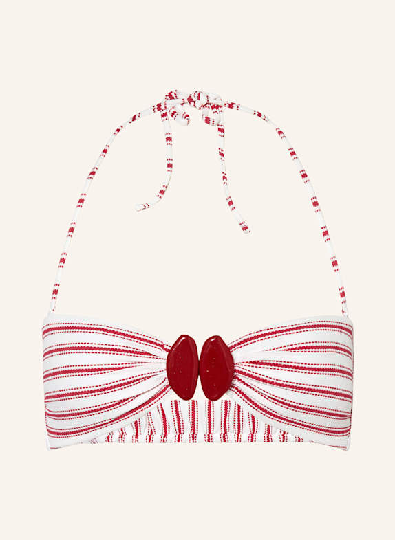watercult Bandeau-Bikini-Hose SEASIDE SPLASH SCHWARZ/ ROT