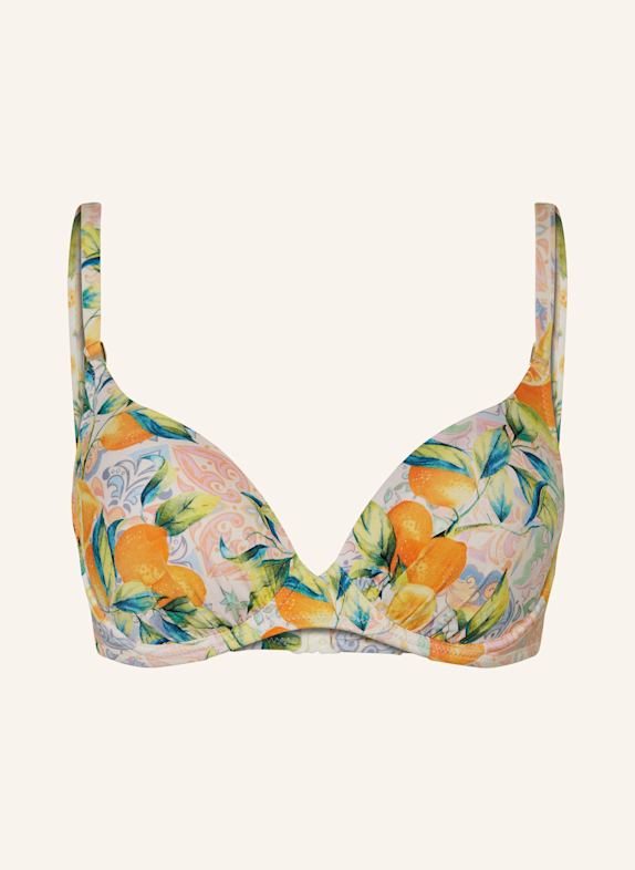 watercult Underwired bikini top DOLCE WHIMSY ORANGE/ LIGHT GREEN/ TURQUOISE