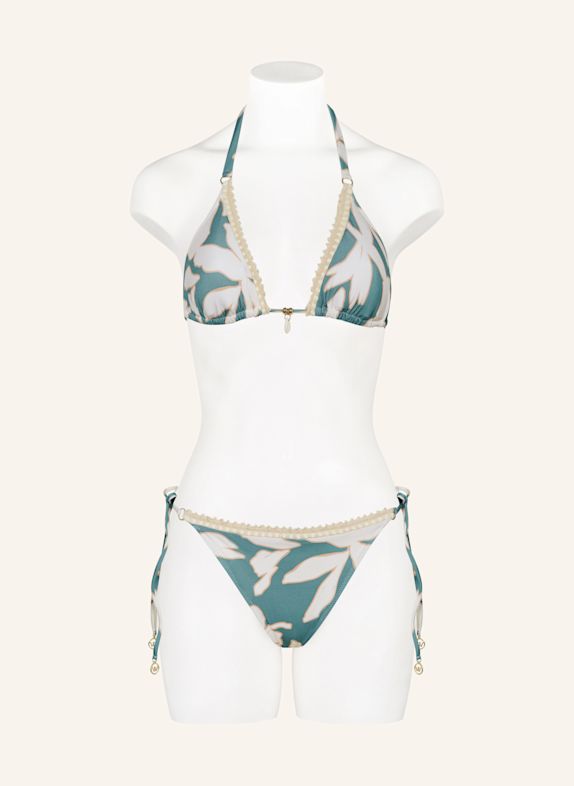 watercult Triangel bikinitop FLORAL ABSTRACT PETROL / ECRU / BEIGE
