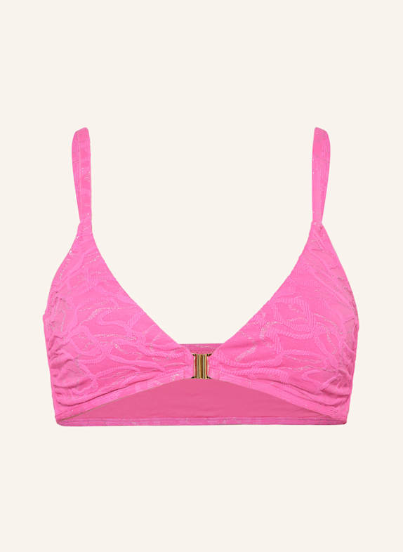 watercult SUPERNOVA bralette bikini top with glitter thread PINK/ SILVER