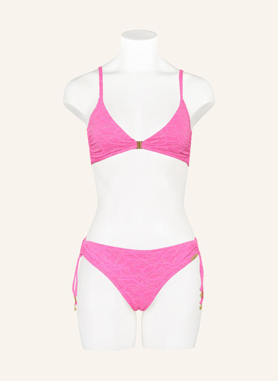 watercult Bralette-bikinitop SUPERNOVA met glittergaren ROZE / ZILVER