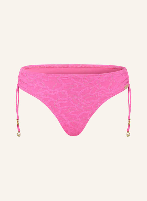 watercult SUPERNOVA basic bikini bottoms with glitter thread PINK/ SILVER