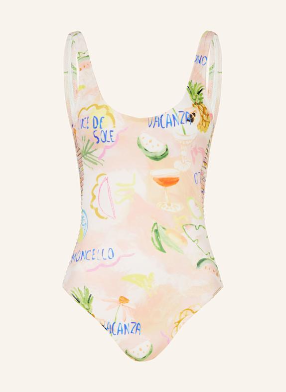 watercult Badeanzug VACATION FIZZ NUDE/ HELLGRÜN/ BLAU