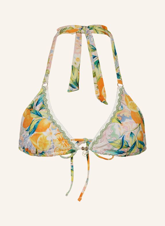 watercult Triangle bikini top DOLCE WHIMSY ORANGE/ LIGHT GREEN/ TURQUOISE