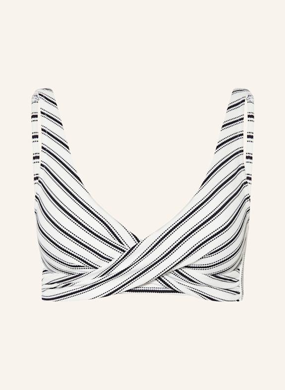 watercult Bralette-Bikini-Top SEASIDE SPLASH WEISS/ SCHWARZ