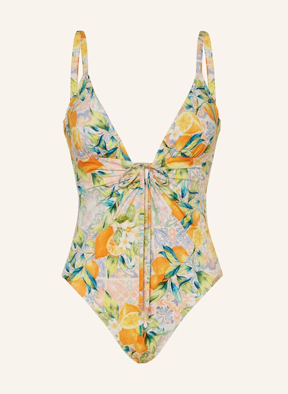 watercult DOLCE WHIMSY swimsuit ORANGE/ LIGHT GREEN/ TURQUOISE