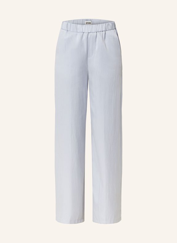 DRYKORN Marlenehose CONSIDER aus Satin HELLBLAU