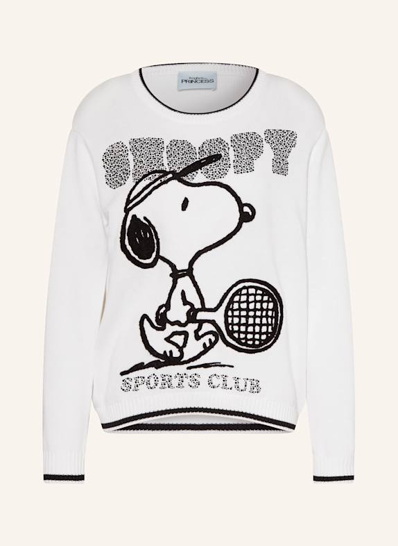 FrogBox Pullover mit Schmucksteinen WEISS/ SCHWARZ