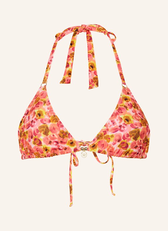 watercult Triangel-Bikini-Top EUPHORIC BLOOMWAVE NEONPINK/ NEONORANGE/ GELB