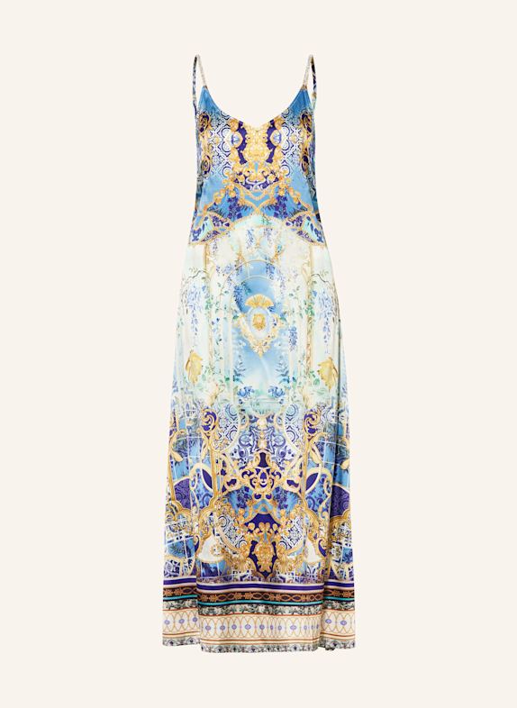 Princess GOES HOLLYWOOD Seidenkleid BLAU/ MINT/ ECRU