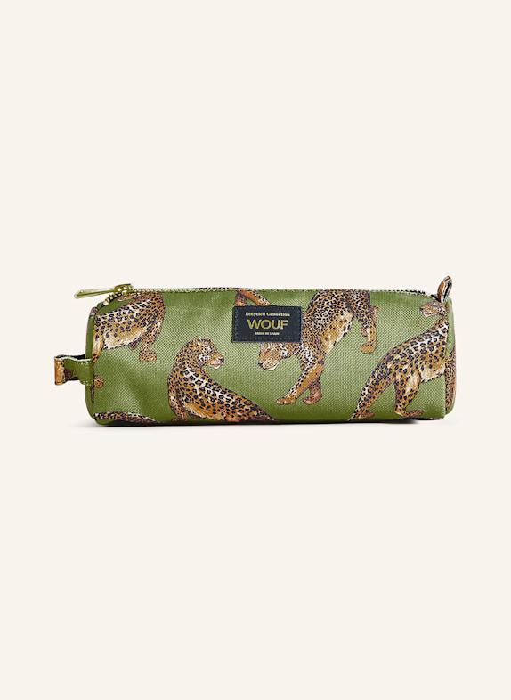 WOUF Stiftetui OLIVE LEOPARD COGNAC/ OLIV