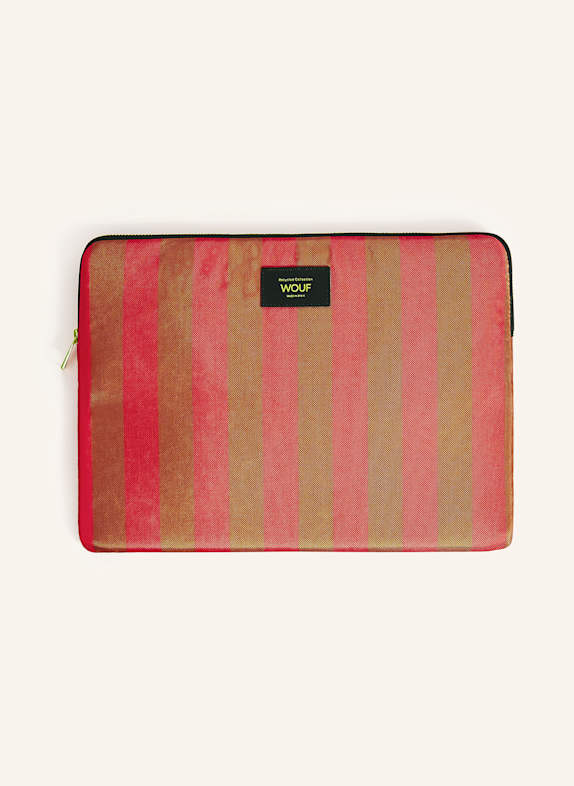 WOUF KASSL Editions Case leather shoulder bag Schwarz RED/ COGNAC