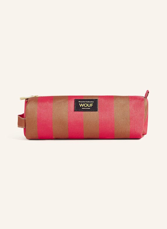WOUF PAT pencil case COGNAC/ RED
