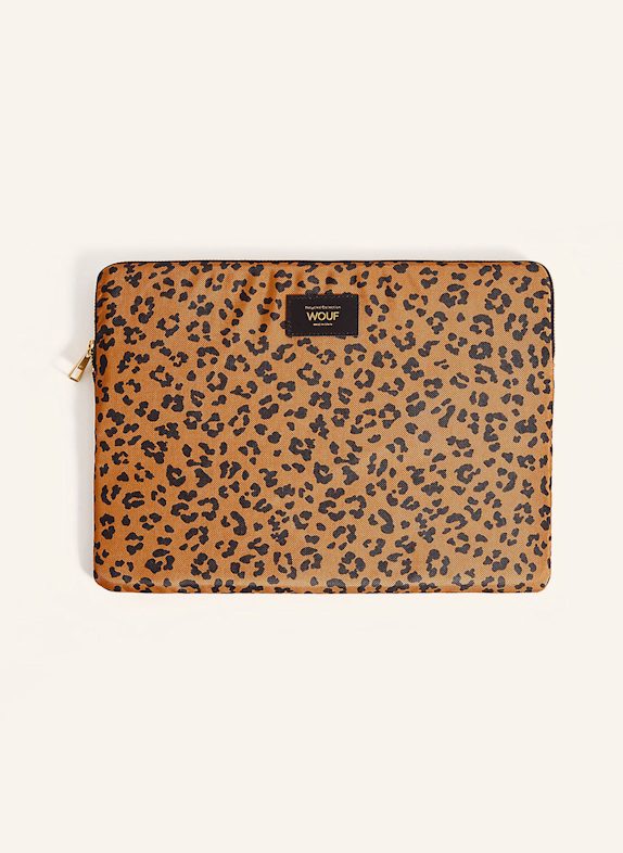 WOUF Laptop-Hülle AGAR COGNAC/ SCHWARZ