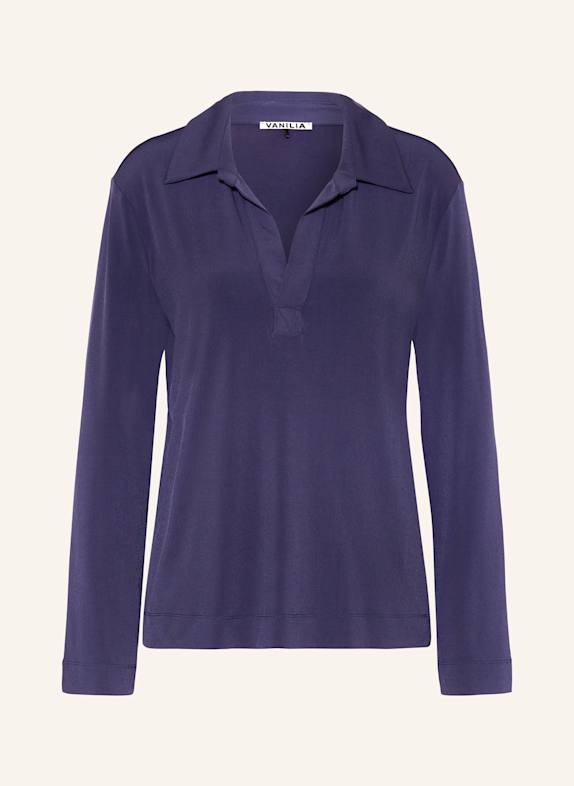VANILIA Jersey-Poloshirt DUNKELLILA