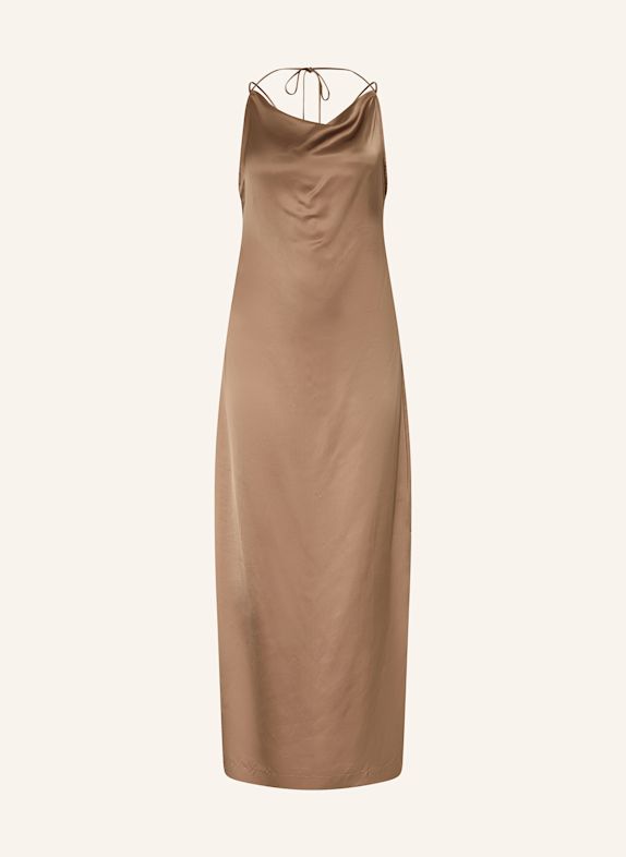 REISS Satinkleid LILAH BRAUN