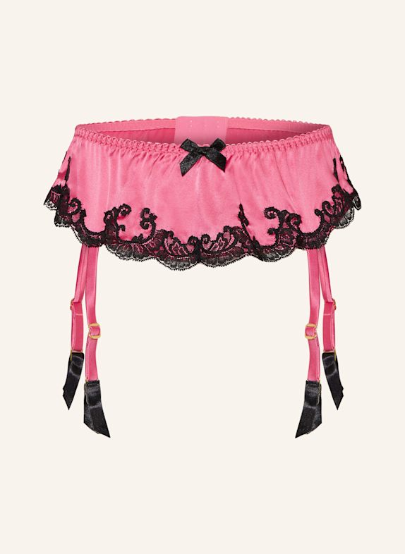 Agent Provocateur Strumpfhalter MOLLY aus Seide PINK/ SCHWARZ