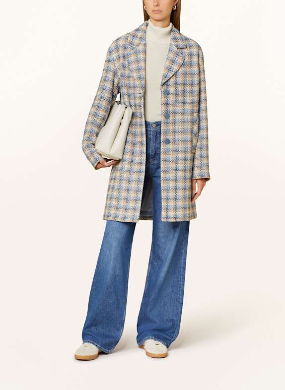 FUCHS SCHMITT Strickmantel HELLBLAU/ BLAU/ BEIGE