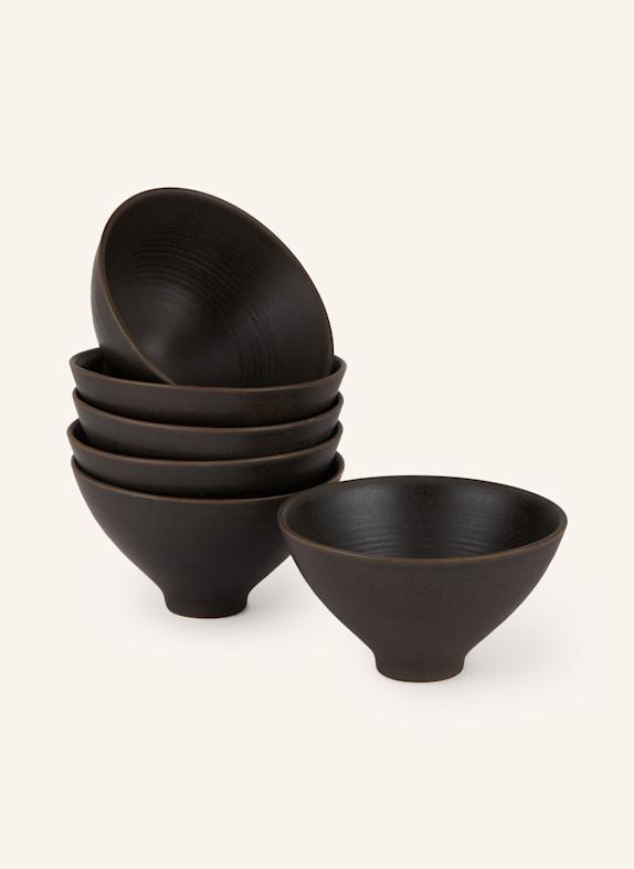 blomus 6er-Set Schalen KUMI SCHWARZ