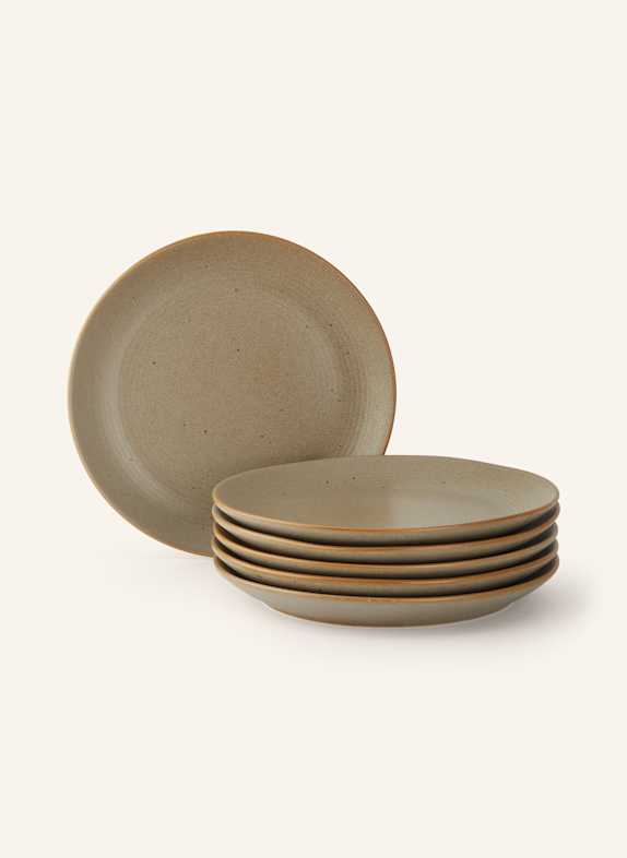 blomus 6er-Set Dessertteller KUMI TAUPE
