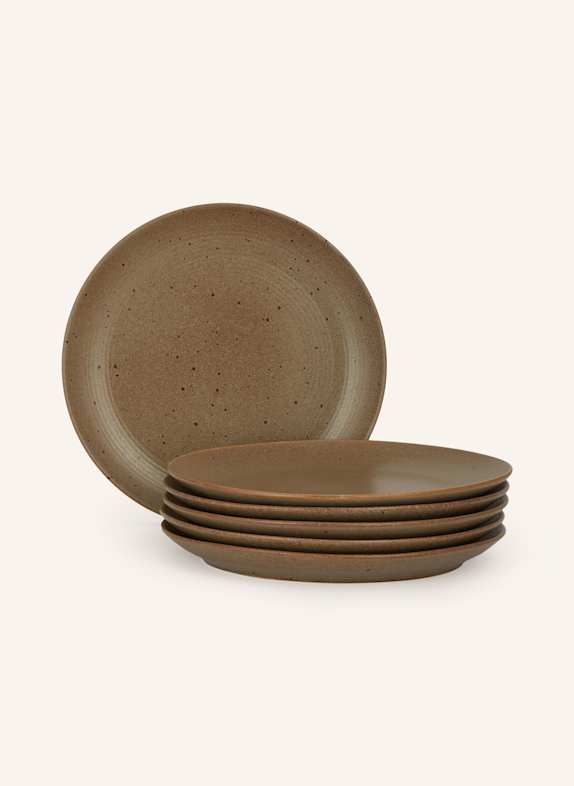 blomus 6er-Set Speiseteller KUMI TAUPE