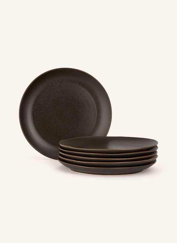 blomus 6er-Set Speiseteller KUMI SCHWARZ