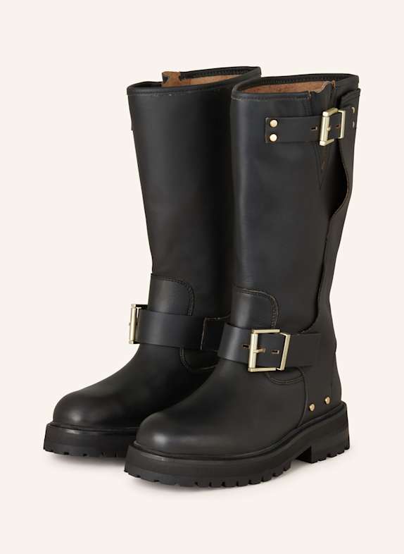 ALLSAINTS TAY biker boots BLACK