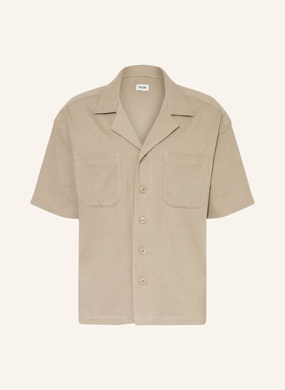 DRYKORN Resorthemd LAUWRENZ Comfort Fit aus Jersey BRAUN