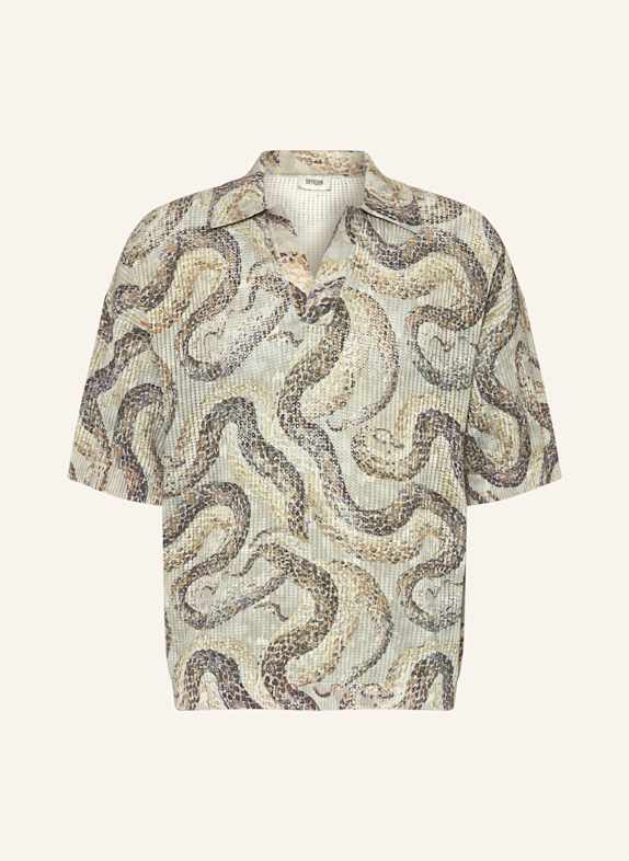 DRYKORN Strick-Poloshirt LAURENZZO HELLGRAU/ BRAUN/ HELLBRAUN