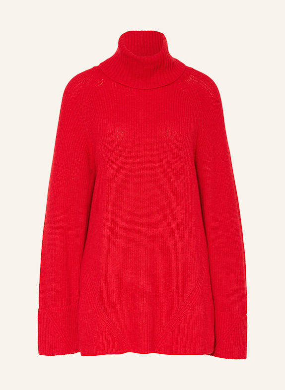 VANILIA Oversized-Rollkragenpullover ROT